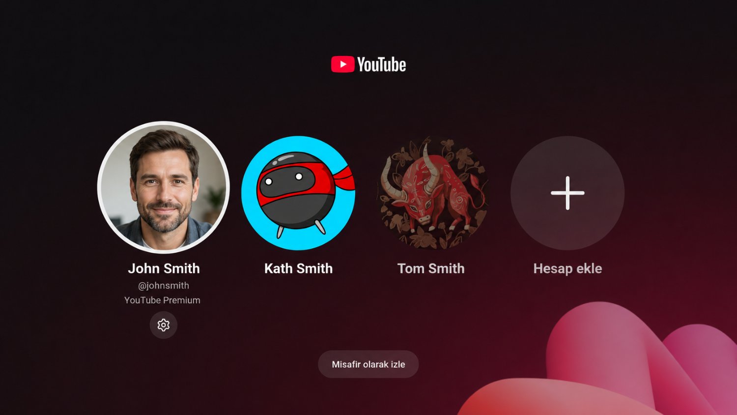Guest's personal streaming profiles
