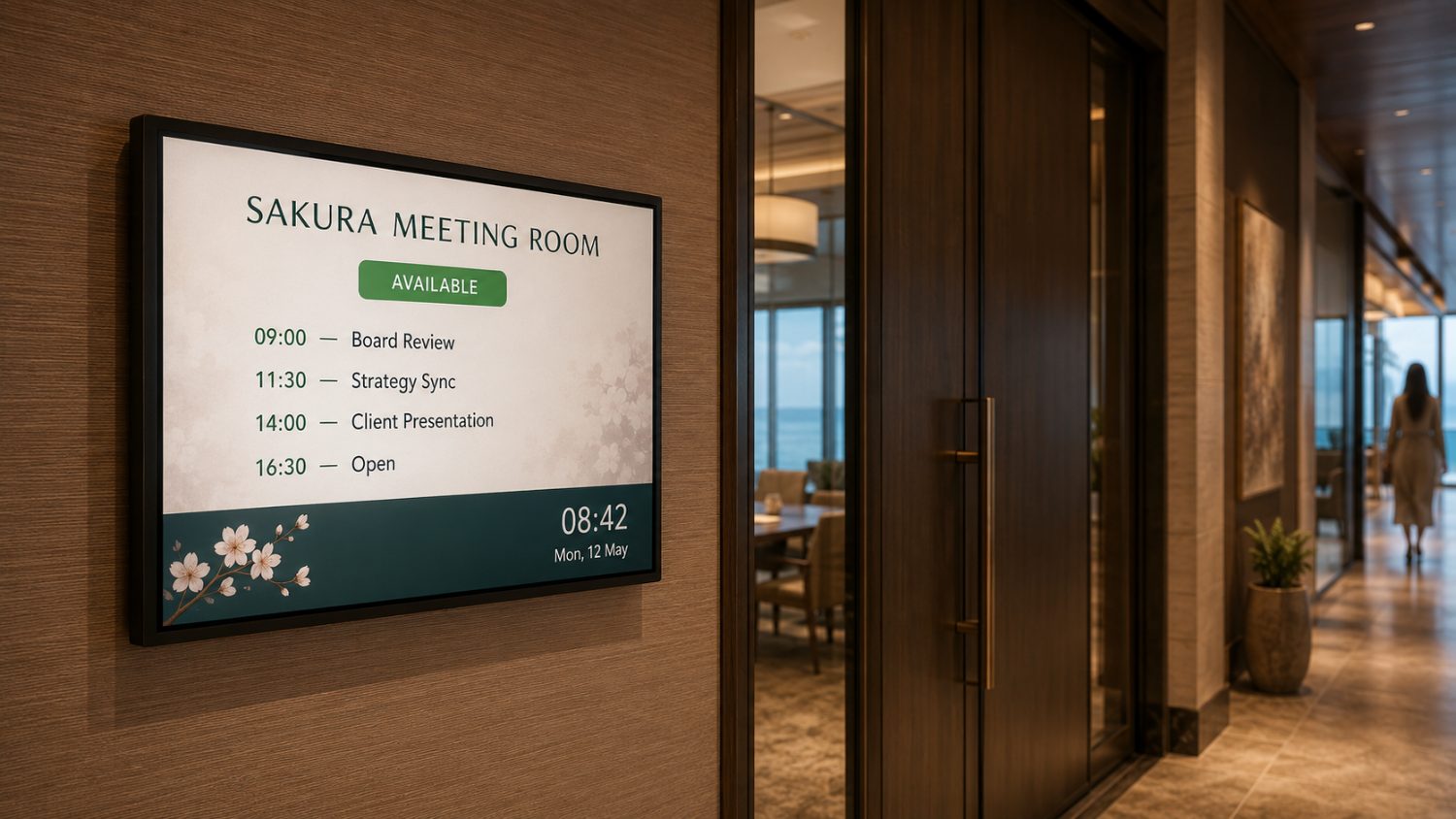 Wall-mounted signage display